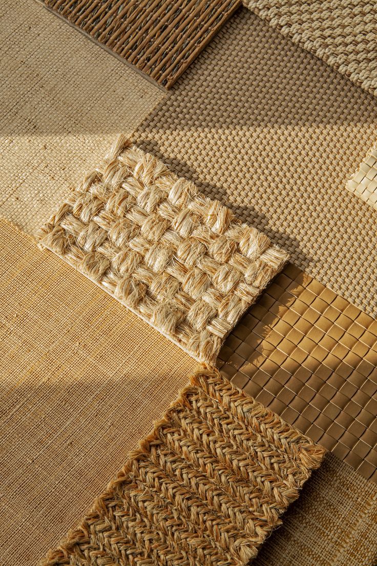 EcoLuxLiven natural material samples – bamboo, rattan, seagrass textures